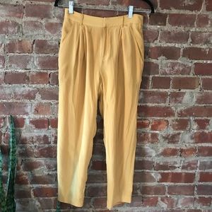 Anthropologie Gold Cropped Pants